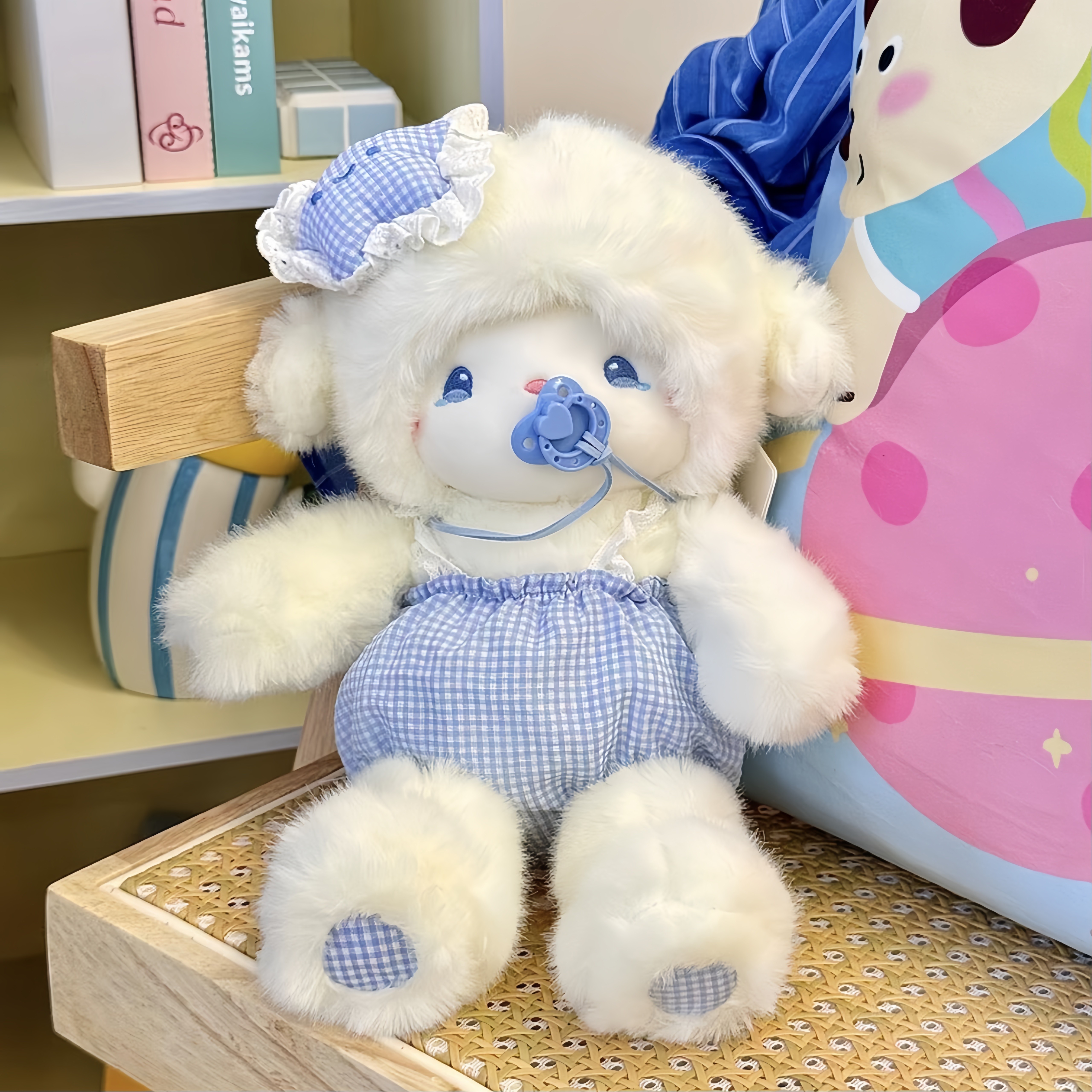 Authentic Running Pacifier Little Sheep Plush Toy Girl Sleeping Pillow Doll Children's Birthday Gift for Girls