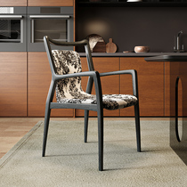 French retro solid wood dining chair designer restaurant antique style hotel bed and breakfast armchair ash wood mantis chair