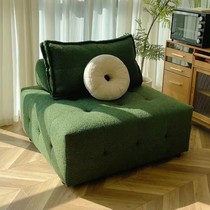 Puff pull-out sofa bed small apartment green fabric sofa living room dual-purpose foldable retractable single sofa bed