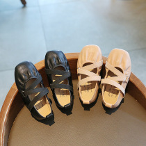 High-end bala Baba horse trendy brand duck and deer girls shoes pea shoes 2024 summer new Korean style childrens shoes