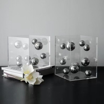 Modern minimalist square acrylic cover ball creative pendulum piece sales room Living Room Genguan-Like Inter-Board Home Decoration Pint