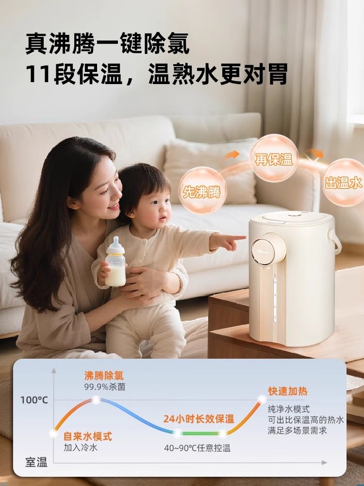 Little Bear Smart Thermostatic Kettle for Mother and Baby 2025 New Model Household Hot Water Kettle with Integrated Insulation and Drinking Water Electric Water Bottle