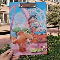 Egg boy party board clip A4 cardboard clip primary school student cartoon hard plywood writing board cute test paper folder