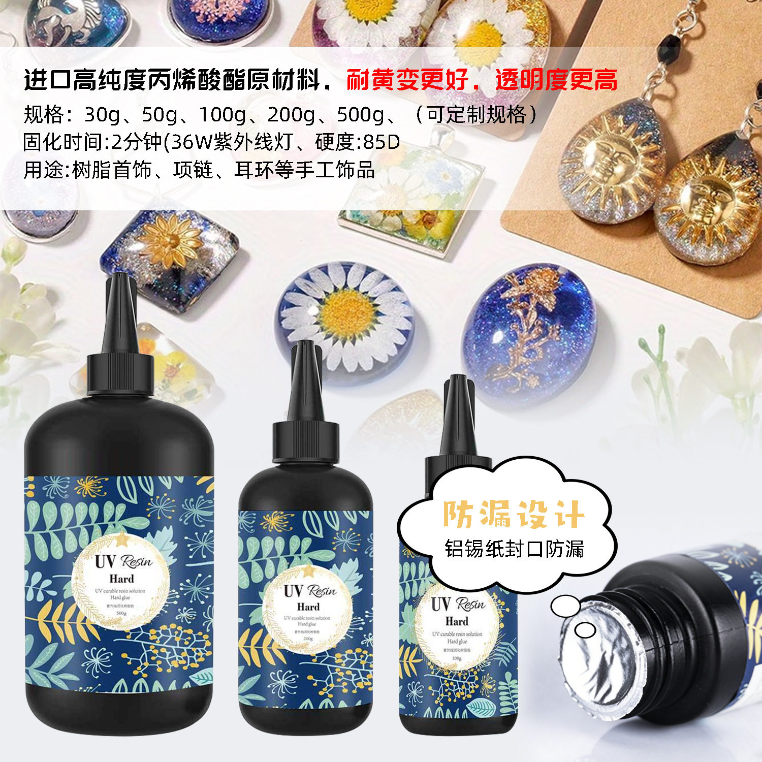 当光与胶相遇:高透UV滴胶背后的艺术哲学_美甲工具_淘宝美妆网