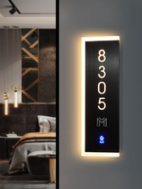 High-end hotel B&B box luminous door plate with doorbell and door display LED acrylic luminous door plate customization