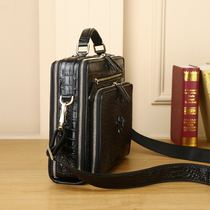 Thailand light luxury crocodile leather mens bag genuine leather high-end luxury fashion high-end shoulder crossbody bag handbag