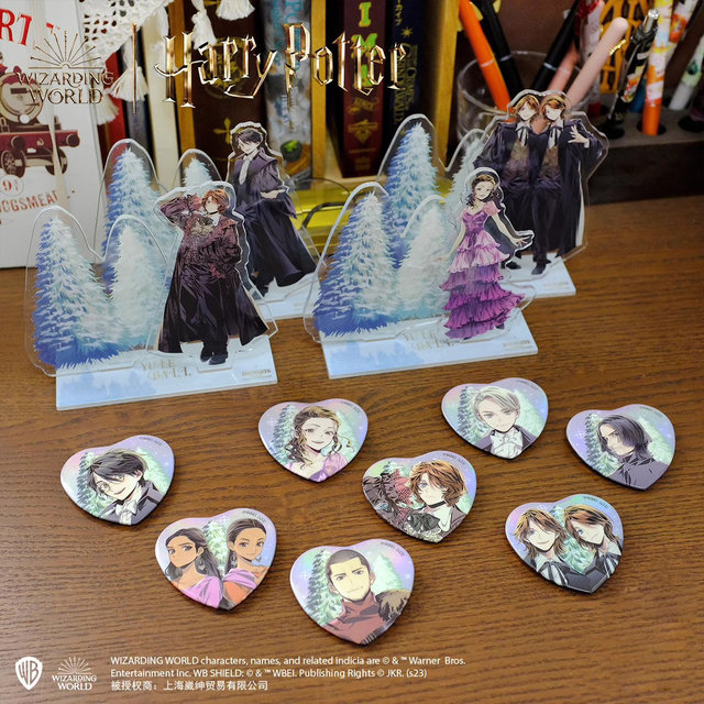 Harry Potter ອຸປະກອນເສີມຂອງແທ້ຂອງ Wizarding World tinplate badges blind bag box millet bar brooch jewelry collection