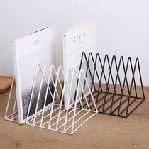 Vinyl record storage rack suitable for bookshelf placed on the table CD display rack vinyl record display frame triangle