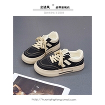 Red Dragonfly canvas shoes for women 2024 spring new style student versatile thick-soled casual girls sports summer sneakers black