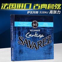 French Savarez fibre de carbone haute tension violoncelliste guitare classique cordes Guitar Strings Savarles 510AJ