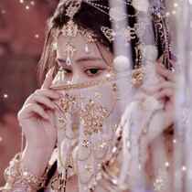 Belly dance veil exotic princess cos veil western style dance covering face ancient style hanfu fairy face veil