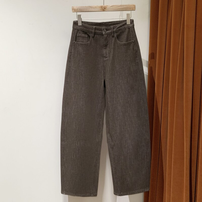 Grateful God Pants~ so Comfortable They'Re Almost Too Good! B/C Style~ Relaxed Fit~ Dark Coffee Color Banana Knife Jeans, Autumn and Winter Style