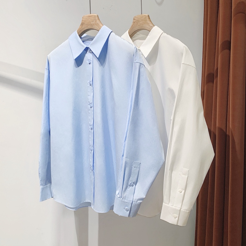 2026 Autumn New Arrivals~ First Release~ Original Fabric~ 100-Count Poplin Pima Cotton Versatile Loose-Fit Shirt in 2 Colors