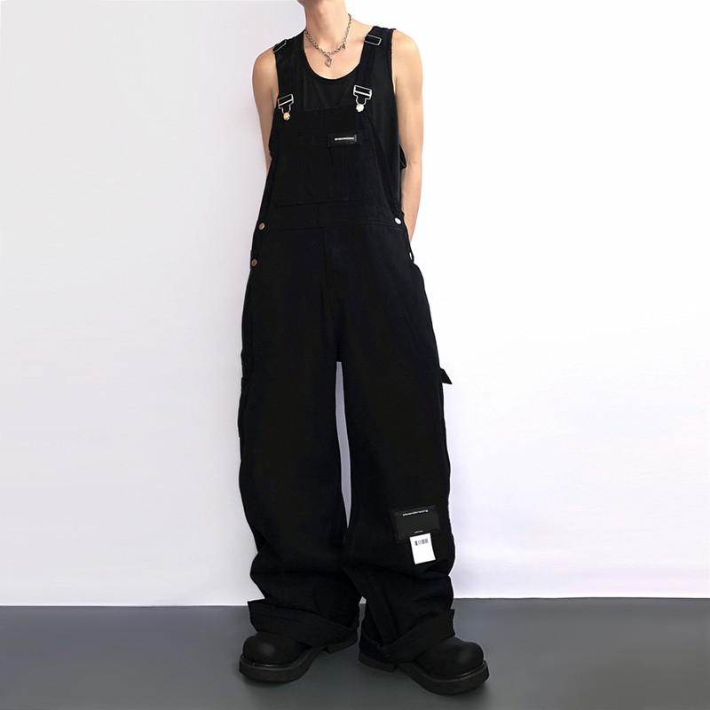 Daxin Cool Salt-Style Overalls Denim Unisex Design Niche Loose Wide-Leg Straight American Workwear Pants