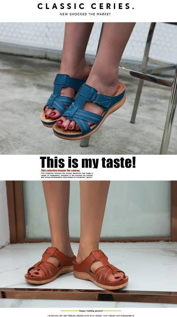 Мода снега сапоги 2023 summer women wedge sandals premium orthopedic open toe OTHER