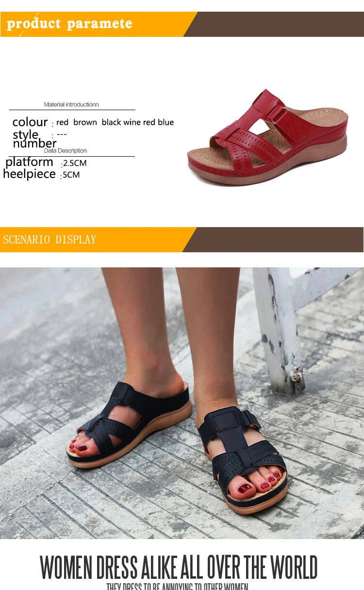 Мода снега сапоги 2023 summer women wedge sandals premium orthopedic open toe OTHER