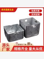 Type 86 metal switch box steel junction box galvanized dark box home concealed bottom case stretch box pre-buried box