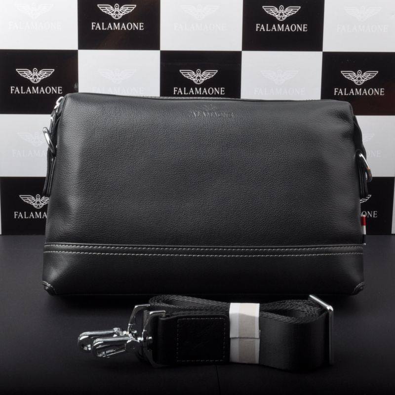Fallamani genuine leather handbag men's single shoulder bag casual hand bag men's hand grip bag inclined satchel leather pouch-Taobao
