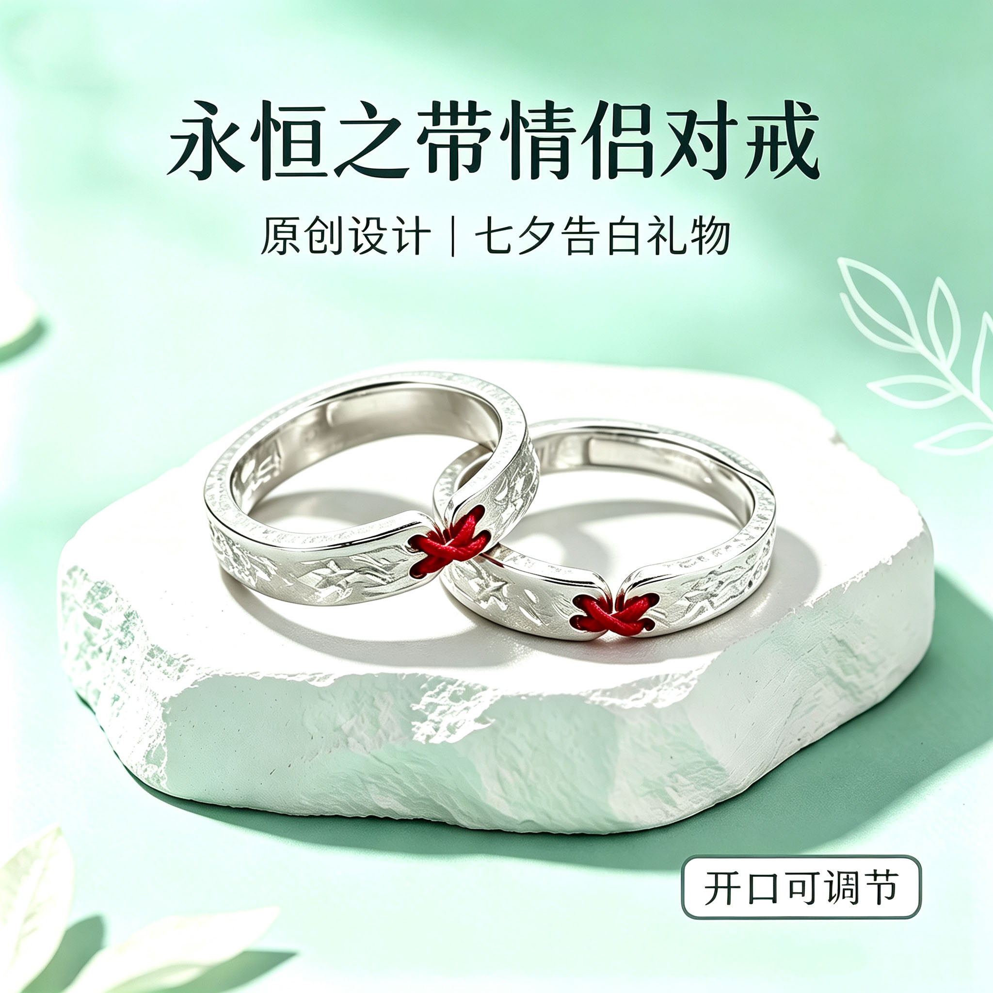 Trendy niche rings for men and women, non-fading ins open ring, simple and advanced couple's personalized wear and accessories