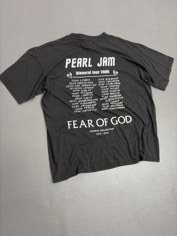 [in Stock] Gp Independent Pearl Jam Band Vintage Og Limited Edition Washed Gray Short Sleeve T-Shirt