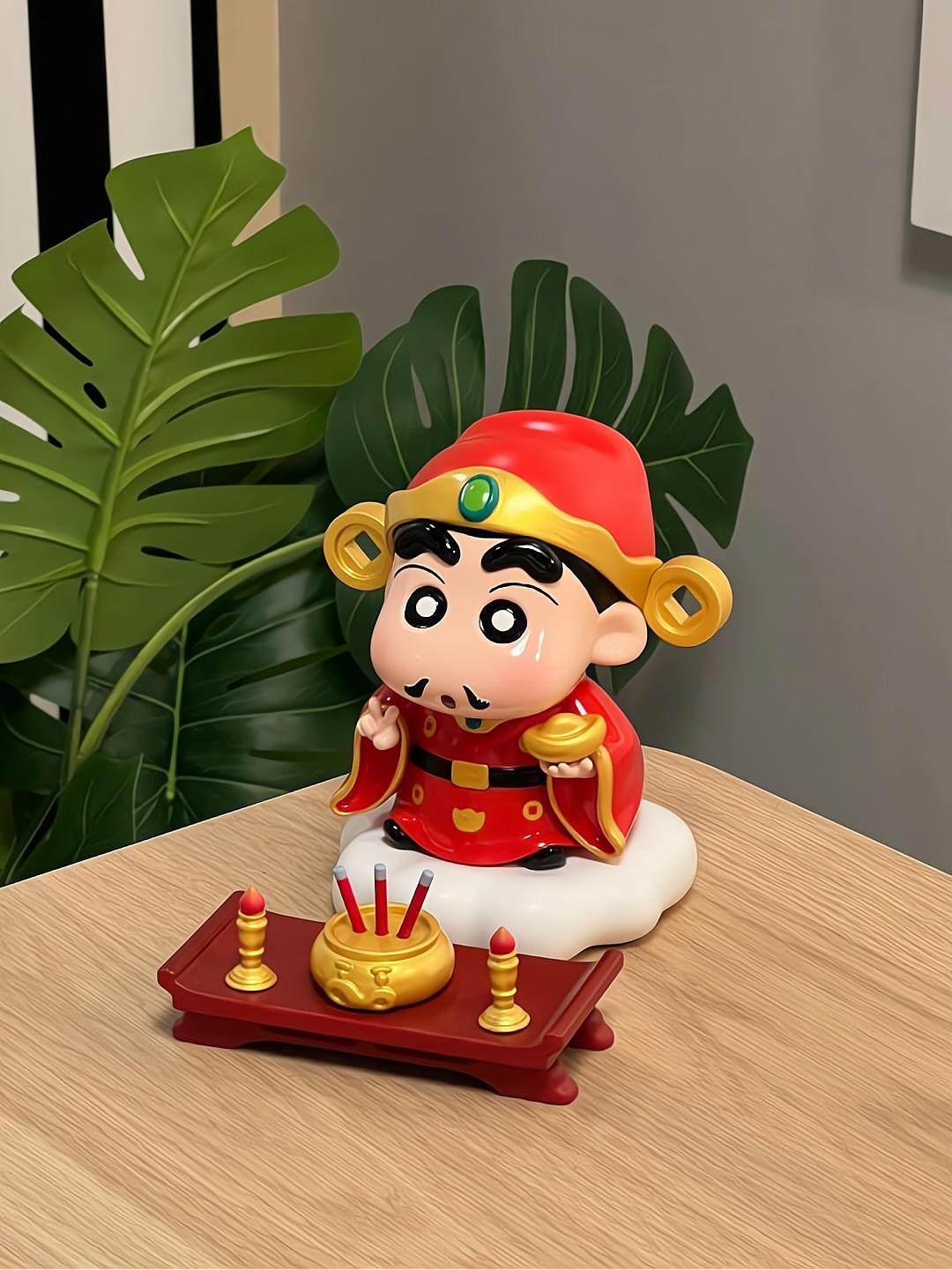 God of Wealth Figurine Desktop Ornament, Good Meaning for the New Year, God of Wealth Arrives, Creative Peripheral Model Doll, Birthday Gift for Men and Women