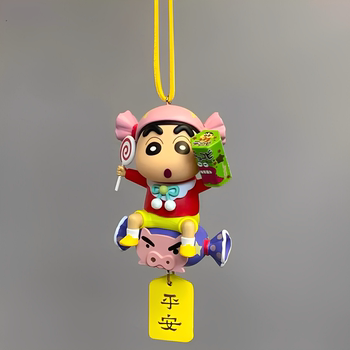Crayon Shin-Chan Car Pendant Candy Snacks Shin-Chan Car Decoration Creative Cartoon Hanging Ornament Gift for Friends