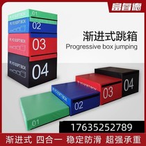 Soft jump box four in one PU combined boxing martial arts dance children jump box gym explosive bounce jump