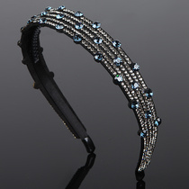 Hairband with wide edge and toothed hair accessories Korean headband rhinestone hairpin hairpin Korean version with diamond personalized hair accessories for women