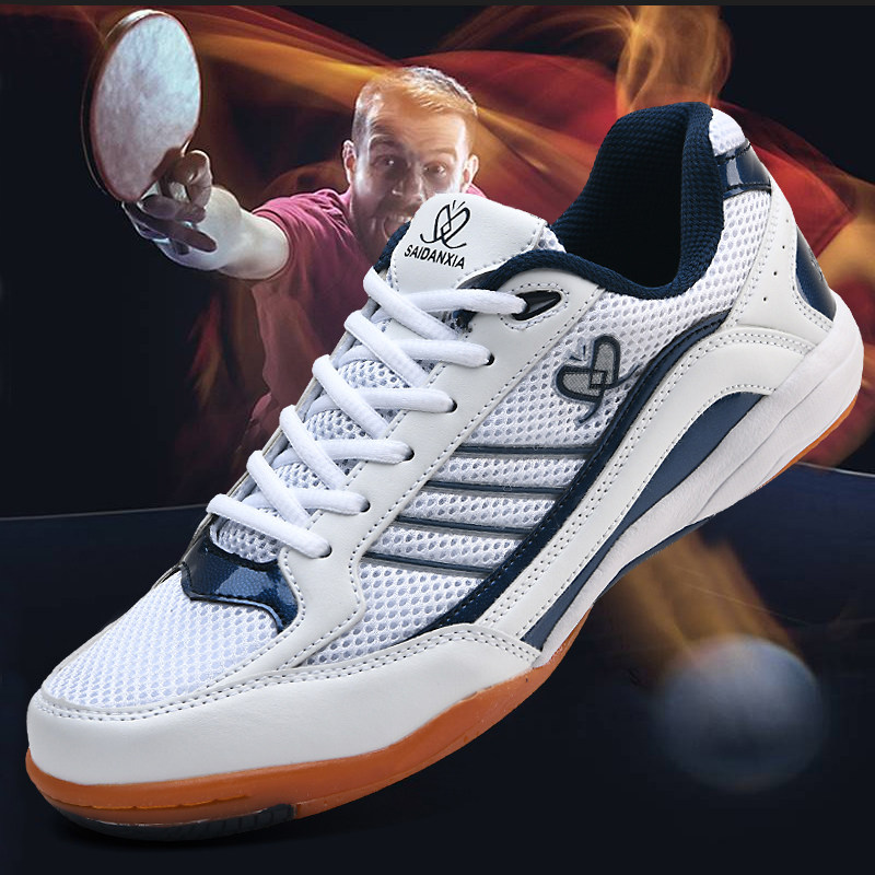 New table tennis shoes net face soft bottom breathable light non-slip abrasion resistant men and women Indoor Sports Casual Shoes-Taobao