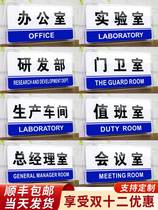 Office door sign acrylic sign company company unit department sign warm reminder sign wall sticker slogan