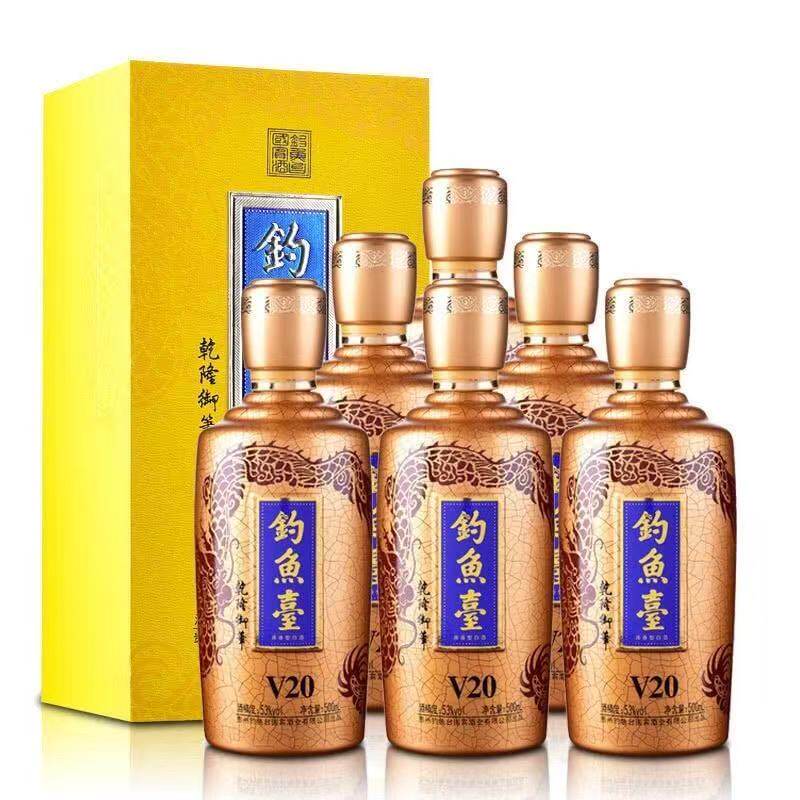 ☆【新品未開封】釣魚台 白酒 53％ 500ml 珍酒 釣魚台国賓酒 中国酒 2022年钓鱼台国宾酒业53度500ml*6瓶礼盒装整箱酱香型白酒评价- 淘宝网