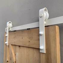 Net celebrity barn door classic pulley track hanging wheel hanging rail white pure white all white barn door pulley track