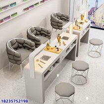 Multifunctional manicure table and chair set special price economical single and double light luxury internet celebrity ins manicure table cream style