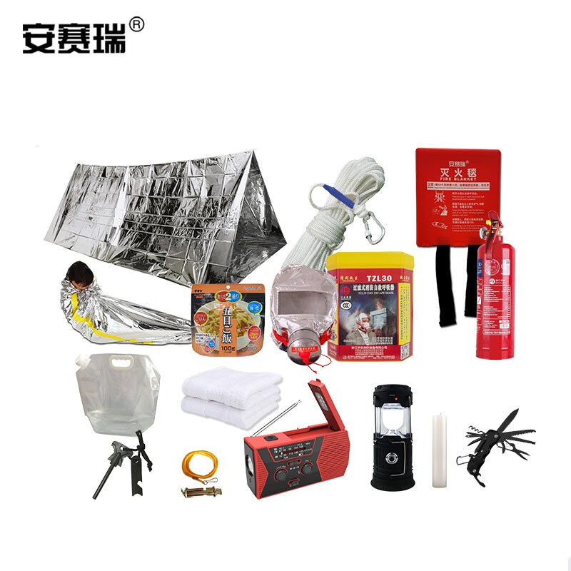 Ansai Ri Disaster Prevention Man Prevention Emergency Material Emergency Relief Package Outdoor Self-Driving Travel First Aid Self-rescue Package Deluxe-Taobao