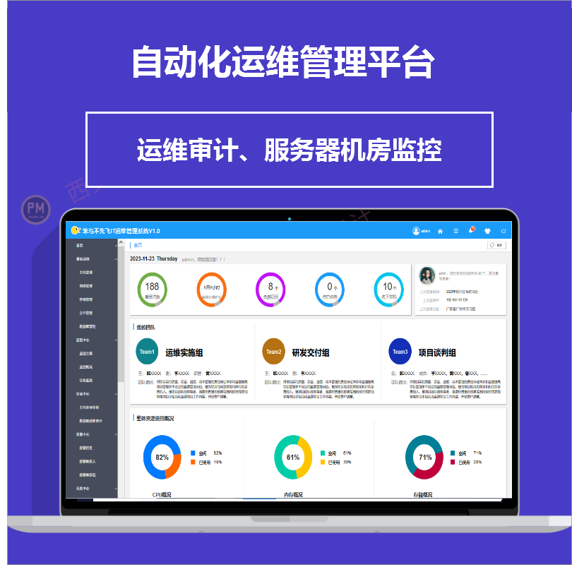 Server Operation and Maintenance Platform, Server Room Monitoring, Host Management, Database Management, Chassis Management, It Operation and Maintenance Management Server Operation and Maintenance Platform, Server Room Monitoring, Host Management, Database Management, Chassis Management, It Operation and Maintenance Management