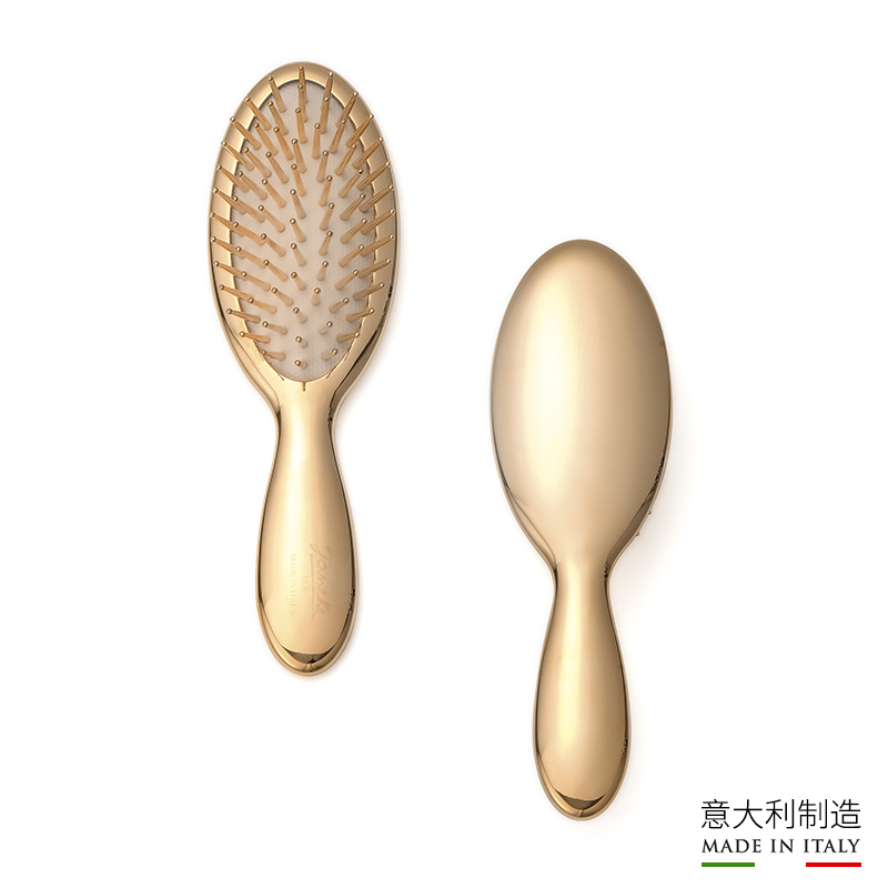 JANEKE GINJA ITALY IMPORT SPARKLING STREAM GOLD TEETH HANDMADE MASSAGE COMB PORTABLE COMFORT AIRBAGS COMB-TAOBAO