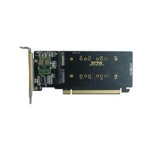 Semi-high bezel PCIe 3 0 x16 turn 4 NVMe M 2 NGFF SSD array card VROC riser conference