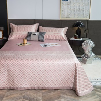 High-end bed sheet ice silk mat summer washing machine washing c ice silk mat three-piece set household air conditioning soft mat 2.0
