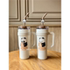 Pandaroll Cute Panda Thermos Cup with Straw for Autumn, Co-Branded with Youlian