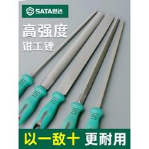 Shida file grinding tool flat triangular round semi-circular steel hand file plate for filing metal iron and wood fine medium and thick