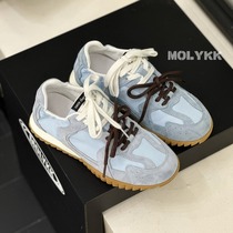 Genuine leather sports Forrest shoes for women 224 spring new casual versatile lightweight non-slip breathable moral training single shoes for women