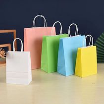 10Pcs Pure Colour Kraft Paper Gift Bags Tote Bags Kids Craft