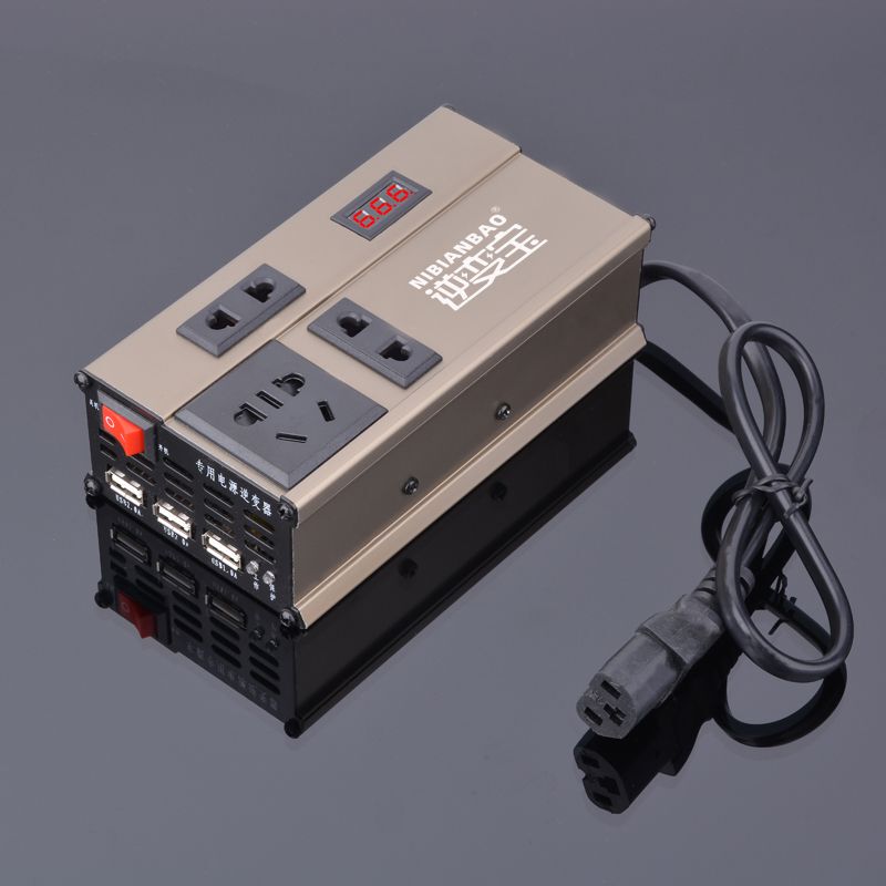 German Imported Electric Vehicle Inverter 48V60V72V Dc to 220V Ac Power Converter Socket
