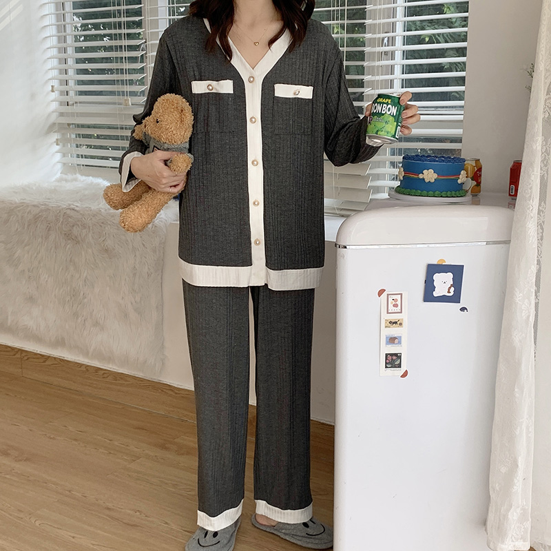 Jia Ying Ying Xing Modale pregnant women's pajamas in July 8 spring and autumn pregnancy nursing home clothes