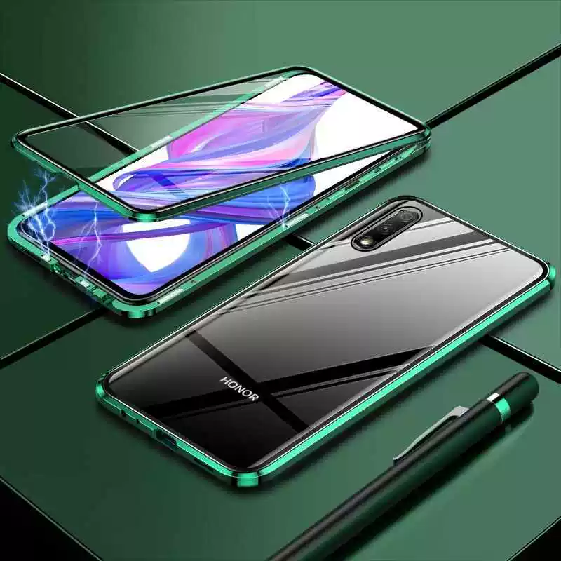 Люкс чехлы с двойной магнитной флип-крышкой для Huawei Honor 8X передняя часть