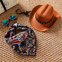 Cat Hat Pet Cowboy Hat Cat and Dog Headgear Funny Cos Suit Drool Scarf Sunglasses Holiday Party Small