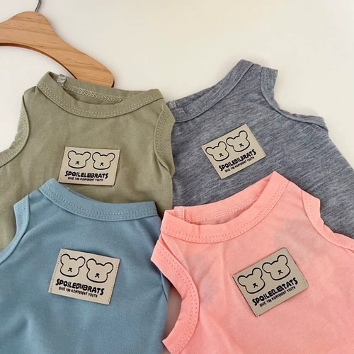 Летняя тонкая собачья одежда котенок жилет плюшевая птица медведь.