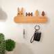The key hook can enter the door. The key is closed. The wall decoration is hung on the wall key storage rack. The black solid wood loves the Nordic