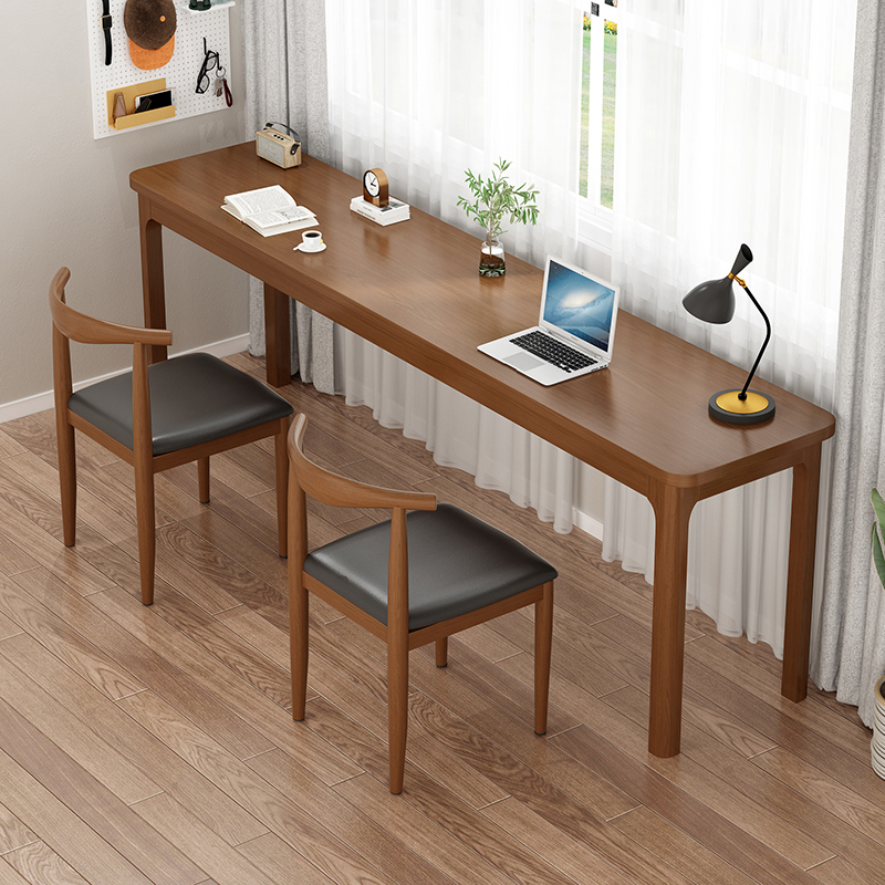 Solid Wood Desk Computer Desk Student Home Bedroom Long Table Workbench Wall-Mounted Narrow Table Small Apartment Writing Desk Solid Wood Desk Computer Desk Student Home Bedroom Long Table Workbench Wall-Mounted Narrow Table Small Apartment Writing Desk