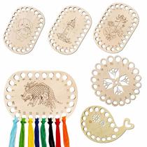 Valentines Day cross-stitch tool accessories wooden cartoon small animal threading board embroidery thread finishing wood crafts